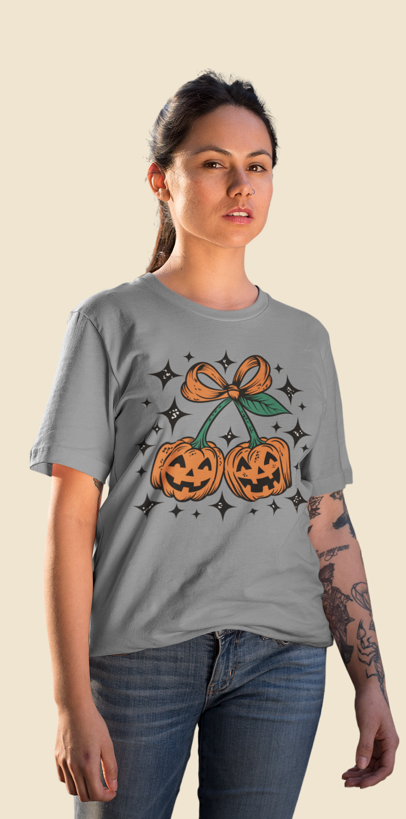 Playera Dos calabazas - Halloween