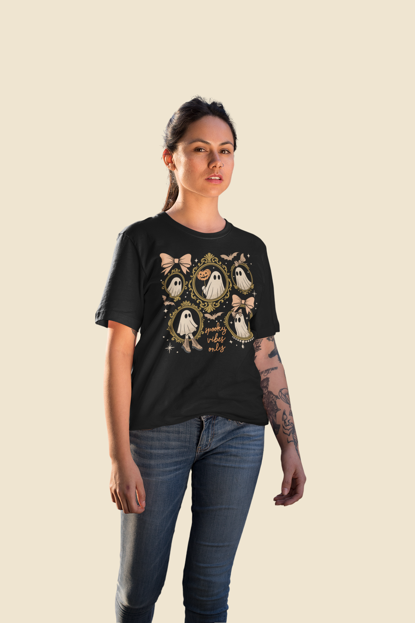 Playera Fantasmas en el Espejo - Halloween