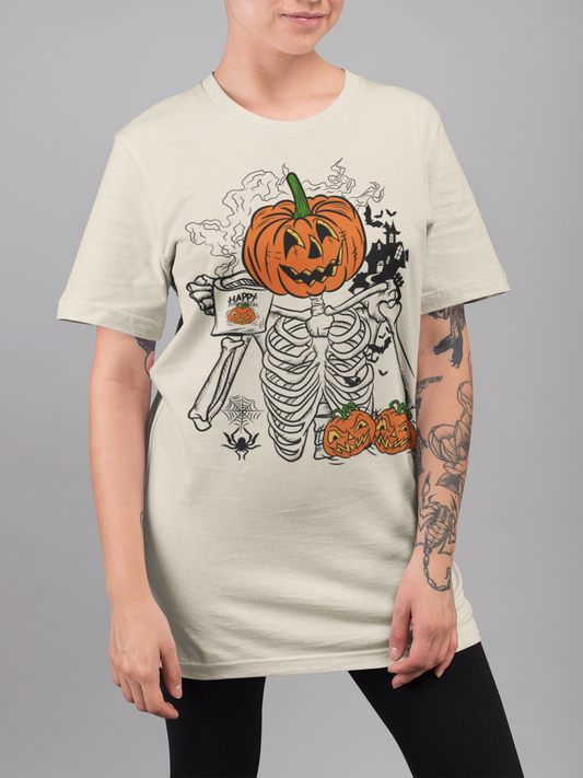 Playera Calaca con Café - Halloween