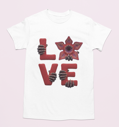 Playera unisex Love stranger en 4 colores disponibles